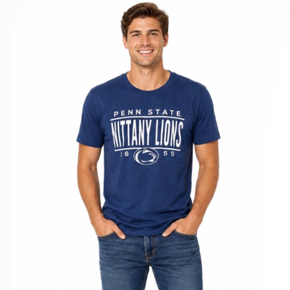 Penn State Nittany Lions T Shirt Size XL Blue Image One Tee 1855 New